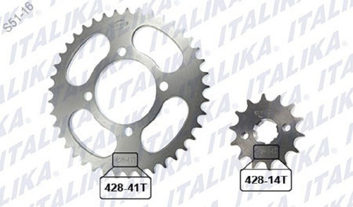 Imagen 5 de 6 de Kit Sprockets Y Cadena Itálika 150z Y 150sz . F0203ks22