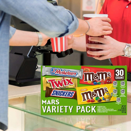 Mars Snickers, Twix, Milky Way & 3 Musketeers Paquete Variad