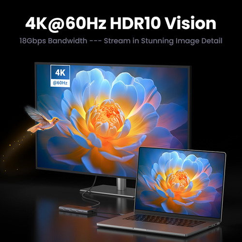 Hub Ugreen 9 Em 1 4k 60hz 10gbps Usb 3.2