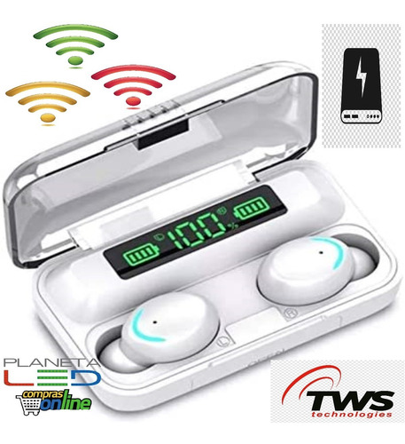 Imagen 5 de 5 de Audífonos Inalámbricos Táctil Bluetooth 120 Horas Powerbank