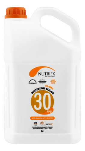 Nutriex Profissional FPS Bloqueador Solar Creme Fps 50 4 L