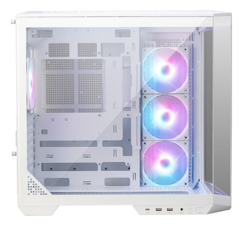 Gabinete Gamer Msi Mag Pano 100r Pz Atx 4 Fan Usb-c Blanco