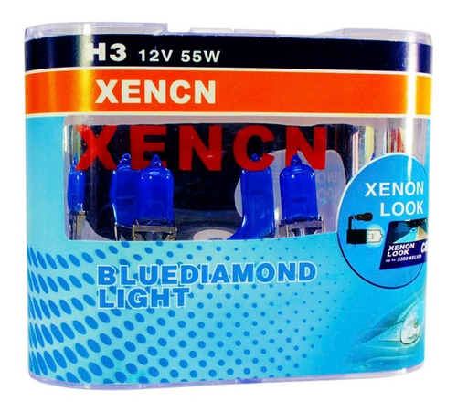 Kit Lâmpada H3 Xencn Super Branca Blue Diamond Vision