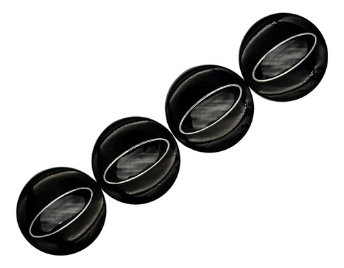 4 Pack Tapones Centro De Rin Ford 54mm Negro