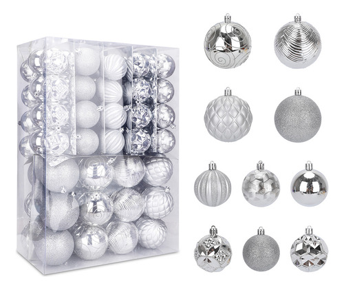 84 Esferas De Navidad Decorativas Adornos Bolas De Navidad