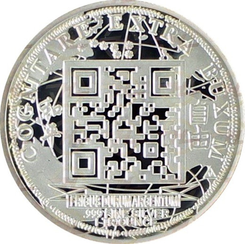 Moneda Souvenir 0.25 Bitcoin / 1 Oz Silver 2014 (Usado)