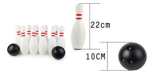 Mz Set De Bolos De Regalo For Niños, 10 Bolos Y 2 Bolas,