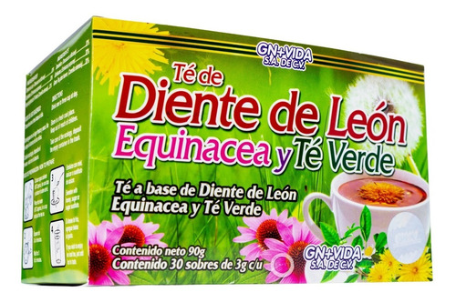 Té De Diente De León Equinacea Y Té Verde 30 Sobres /gn+vida