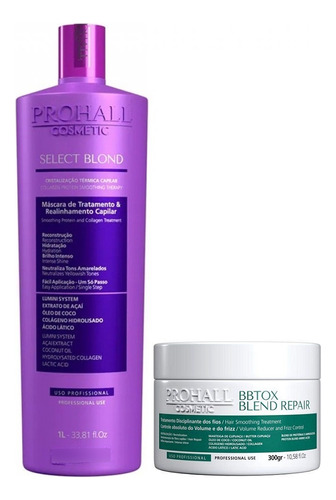 Btx Prohall Reposiçao De Massa + Blond Prohall Selagem 1lt