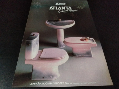 (pe193) Publicidad Clipping Baño Roca Atlanta * 1984