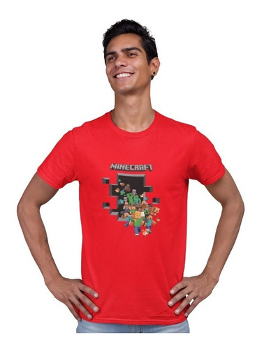 Imagen 5 de 8 de Poleras Minecraft Estampadas Personalizadas Hombre