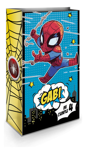 10 Bolsitas Personalizadas Golosinera Spiderman