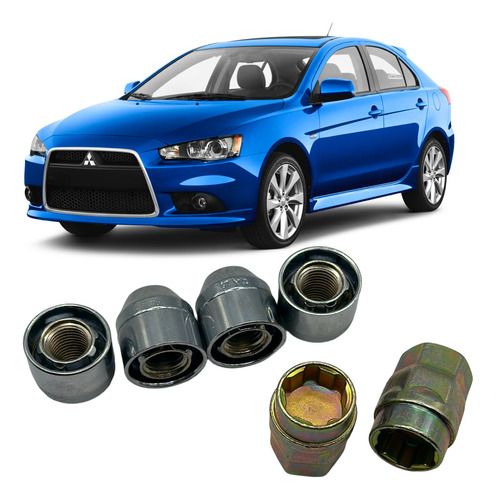 Birlos  De Seguridad  Mitsubishi Lancer  Doble Llave