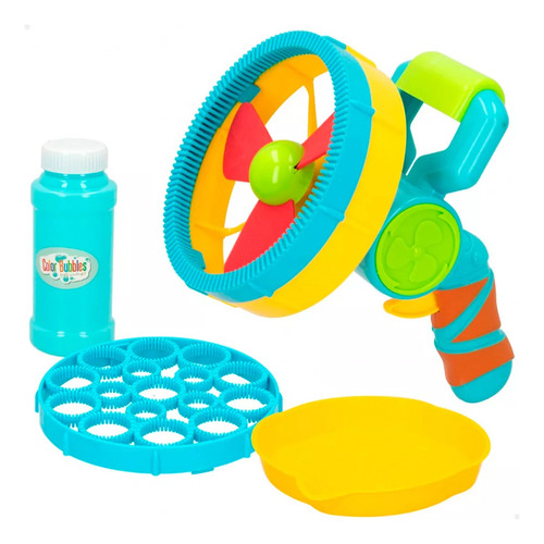 Burbujero Pistola De Burbujas Bubble Machine 20cm Color Azul