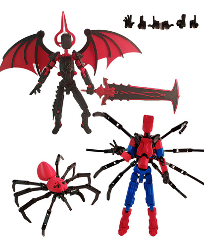 Figura De Acción Combo Dummy Robot Araña+ Dummy Oscuro