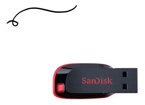 Pendrive 64 GB Sandisk Ultra Design Fino 2.0 Slim Color Negro Liso