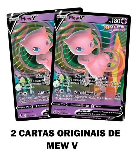 Jogo de Cartas Pokemon Baralho Batalha de Liga Mew Vmax