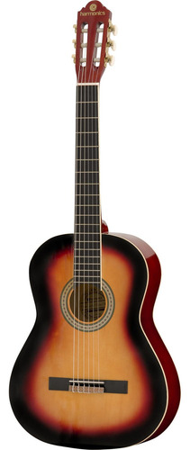 Violão clássico Harmonics Acústico Clássico GNA-111 para destros sunburst madeira brilhante