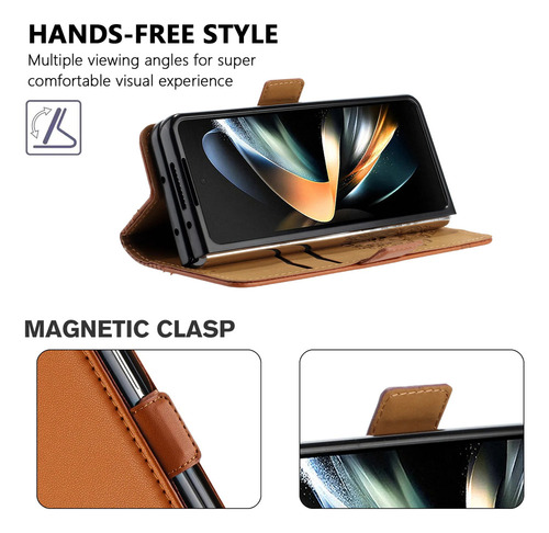 Funda De Piel Tipo Cartera Con Ranura For Tarjetas De Prese