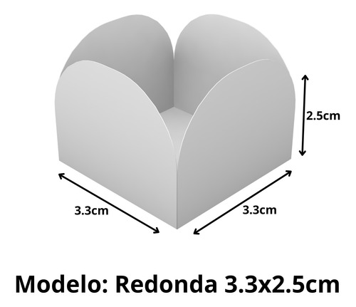 3.000 Forminhas 4 Pétalas Branca Ou Kraft P/ Docinho