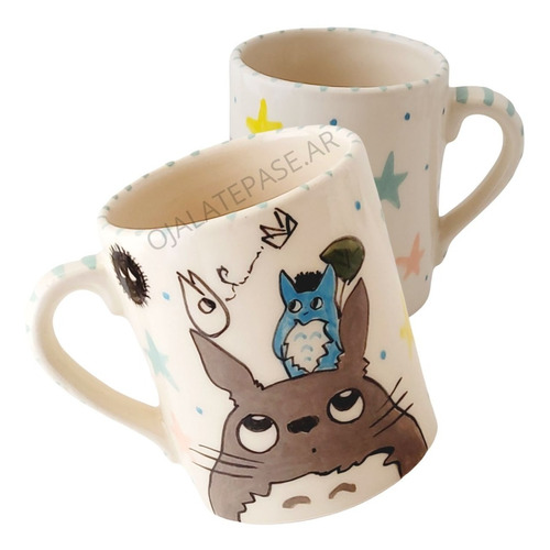 Taza Mug Mi Vecino Totoro Cerámica Pintado A Mano