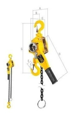 Talha Manual C/ Alavanca 1,5 Ton Elevação 3 Mts Ta315 Vonder