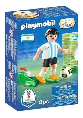 Playmobil Jugador Futbol Argentina Original Scarlet Kids 