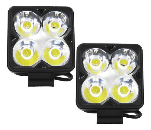 Neblinero Led Foco 10-30v Auto Camión Cuadrado 60w El Par