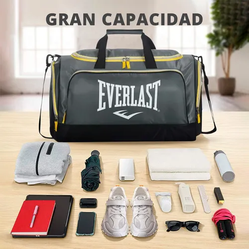 Bolso Deportivo Everlast Original Urbano Grande Bolsillo Gimnasio Gym  Viajes Reforzado Mujer Hombre Unisex