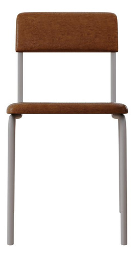 Cadeira Estofada Fixa Empilhável Fit C/04 Un C/pés Brancos. Estrutura Da Cadeira Branco Fosco Epoxi