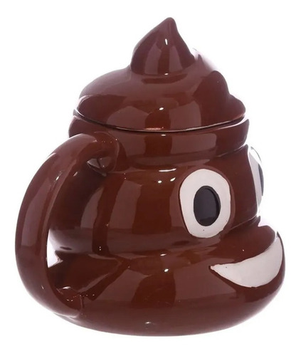Taza Emoji Poop Con Tapa