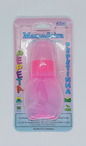 Mamadeira Pepeta Pepetinha 60ml Chuquinha Mini Bebe Cores Cor Rosa