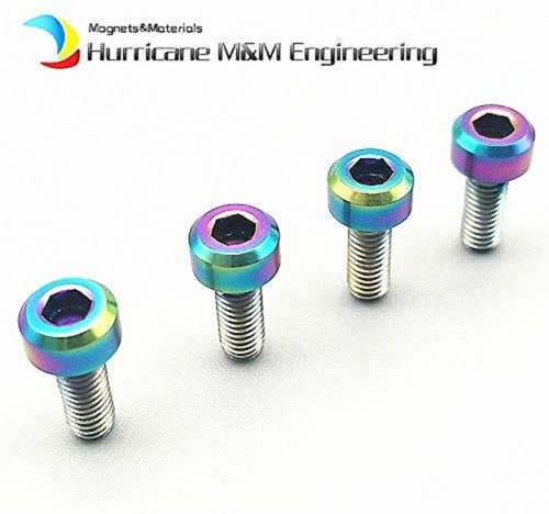 Imagen 3 de 6 de Tornillo Bicicleta Titanio Cilindro M3 X9 Mm Ti Hexagonal