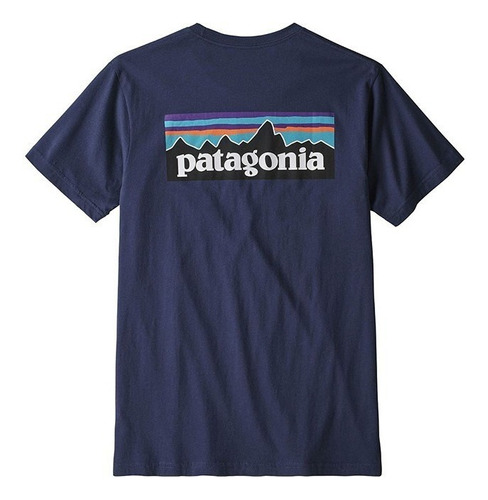 Camiseta De Manga Corta Orgánica Patagonia P-6logo