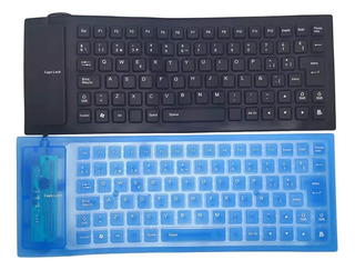 Teclado Flexible Usb Portable Viaje Salpicaduras Sin Números