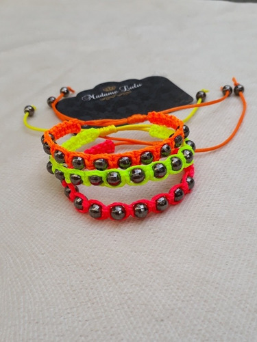 Imagem 5 de 8 de Kit 9 Pulseira Praia Neon Pingente Olho Grego Búzios Atacado