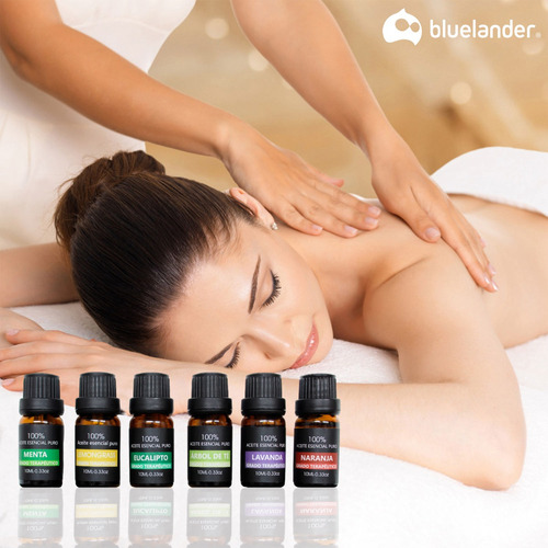 Kit De 12 Aceites Esenciales Para Difusor Aromaterapia 10 Ml