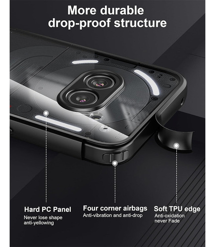 Capa Protetora Para Nothing Phone 2a, Capa Transparente