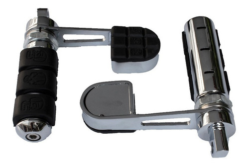 Imagen 1 de 5 de Posapies Con Talonera Cromados Para Harley Davidson