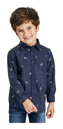 Camisa Manga Larga Estampada Niño Marca Mayoral 417041