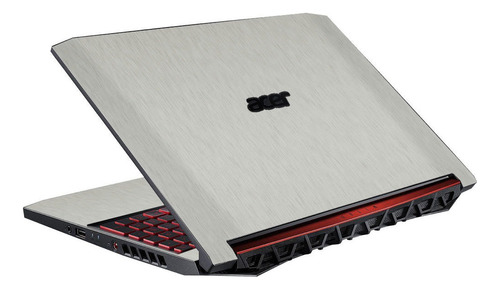 Skin Adesiva P/ Notebook Acer Nitro 5 An515-55, 45 Cor Aço Escovado