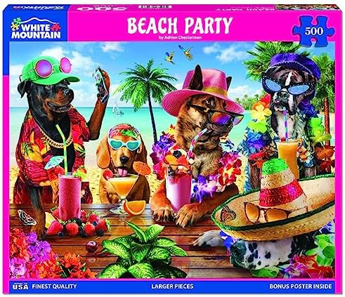 White Mountain Puzzles - Fiesta En La Playa - Rompecabezas D