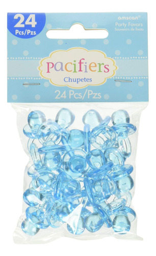 Colgantes Azules Para Chupete De Baby Shower, 24 Unidades