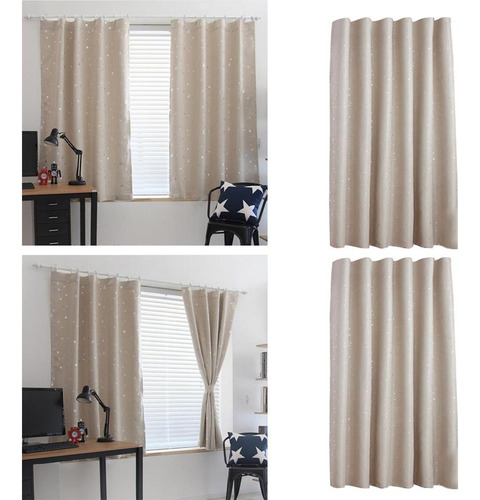 2x Cortinas Opacas De 100x130 Cm Cortinas Cortas Con