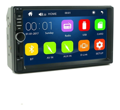 Auto Radio Full Hd 1080p Usb Sd Bluetooth + Espejo (android)