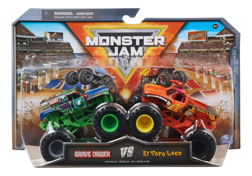 Toy Monster Jam Monster Trucks Grave Digger Vs El Toro Loco