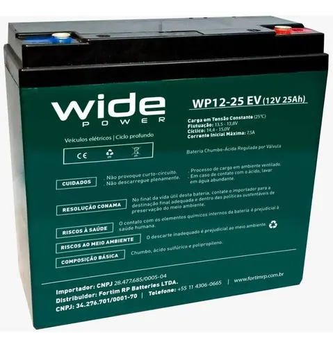 Kit 4 Baterias 12v 25ah Ciclo Profundo Scooter- 6 Dzm 20