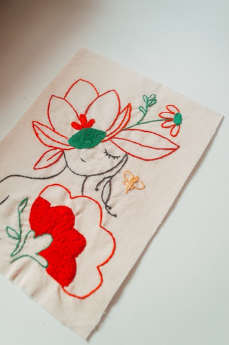 Imagem 6 de 6 de Quadro Bordado A Mão | Flora