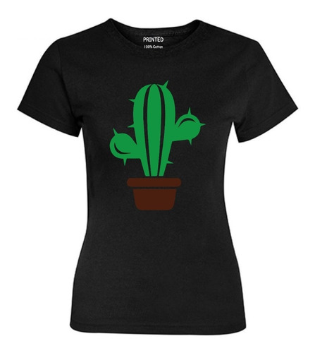 Polera Mujer Estampada Cactus