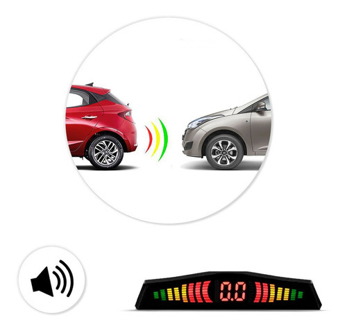 Sensor De Estacionamento Ré Preto Emborrachado 4 Pontos 20mm
